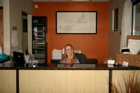 Friendly front desk receptionist